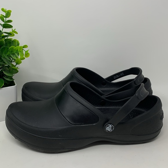 Crocs Mercy Work Women's Clogs Slip on Black Shoes Size 11 - Picture 4 of 8
